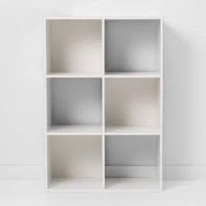 11" 6 Cube Organizer Shelf White - Room Essentials