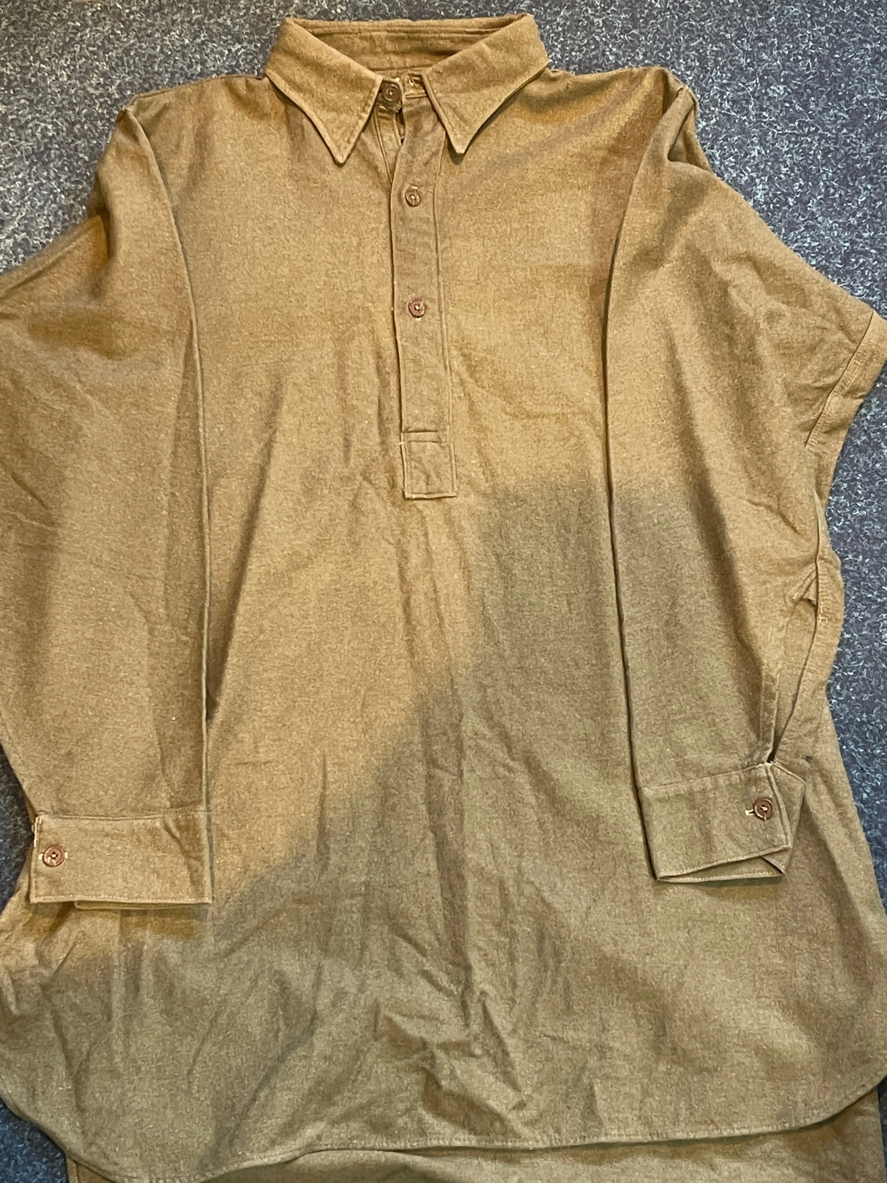 1945 Dated British Army OR collared shirt - Size 8