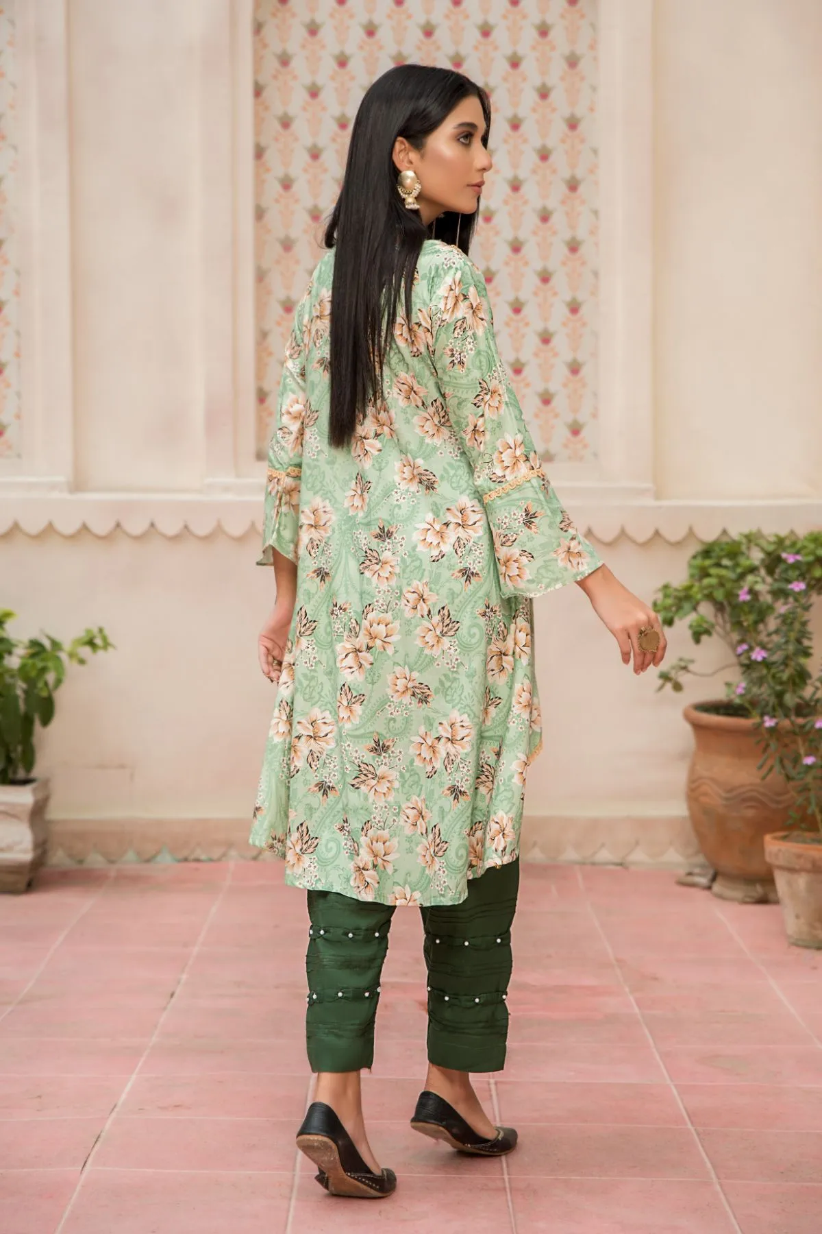 1PC Anarkali Digital Linen Shirt 22