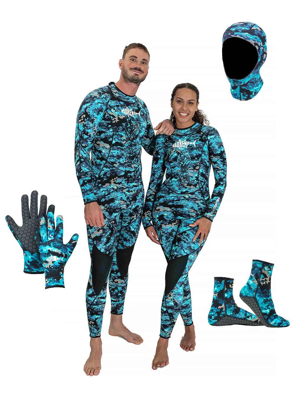 Adreno Pelagi-Skin 3mm Wetsuit with Socks, Gloves and Hood - Combo