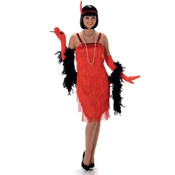 Adult 1920's Red Flapper Costume