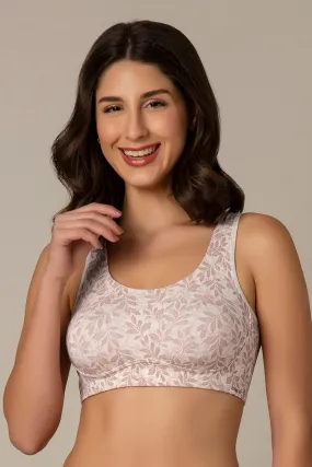 All Day Lounge Solid Non Padded Non-Wired Bra - Henrietta Floral Print