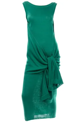 Angelo Tarlazzi Vintage Green Stretch Knit Sleeveless Dress