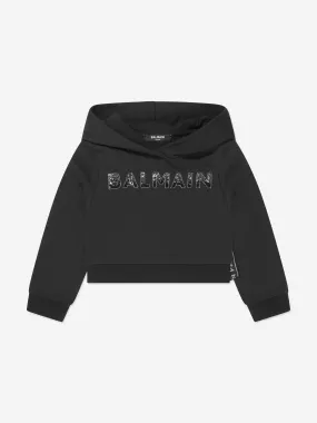 Balmain Girls Logo Hoodie in Black