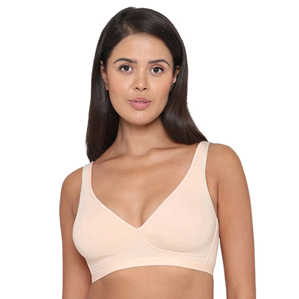 BASICS Essentials2.0 Non-Padded Non-Wired Full Cup Everyday Wear T-shirt Bra - Beige