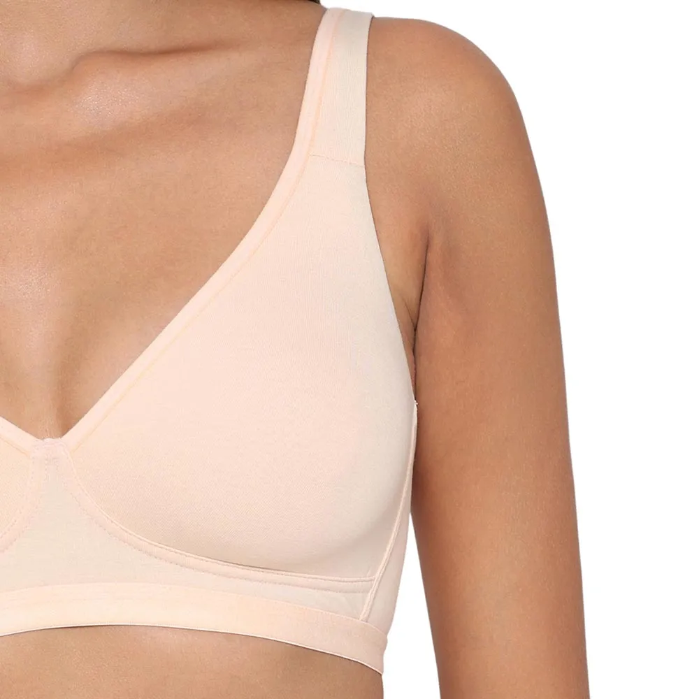 BASICS Essentials2.0 Non-Padded Non-Wired Full Cup Everyday Wear T-shirt Bra - Beige