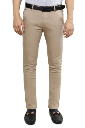 Beige Smart Fit Cotton Chino