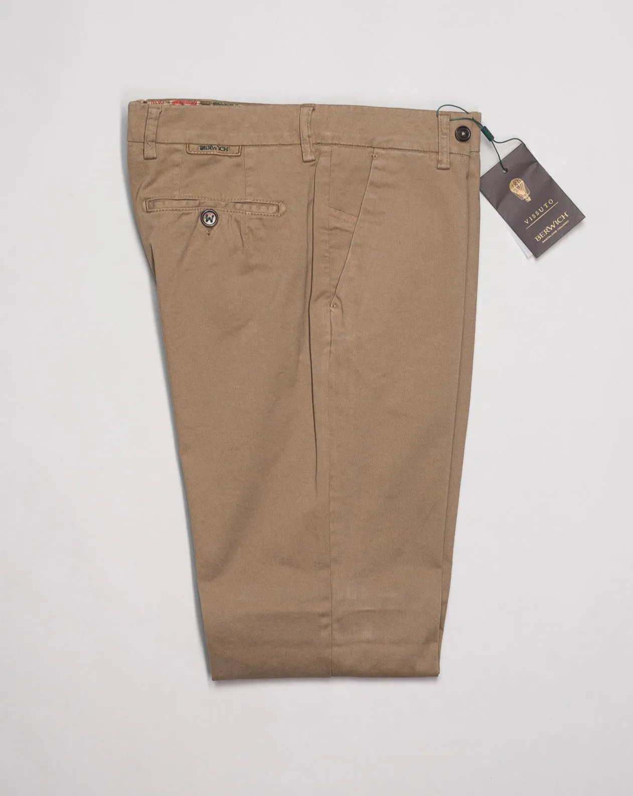 Berwich Morello Garment Dyed Chinos / Noce