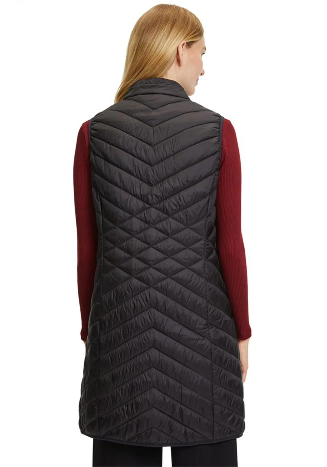 Betty Barclay Light Quilted Long Gilet, Black