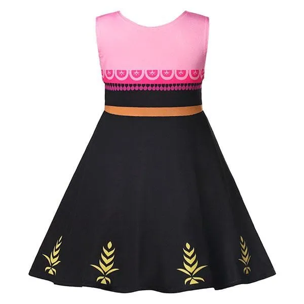 Black & Pink Casual Princess Dress