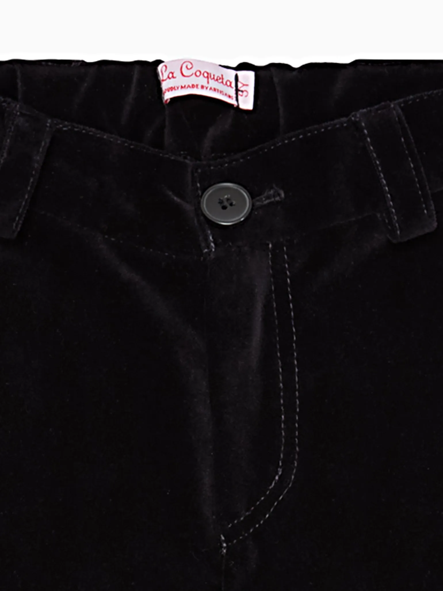 Black Elio Velvet Boy Trousers