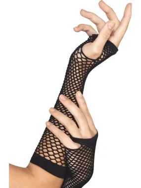 Black Fishnet Gloves