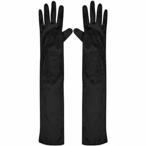 Black Long Gloves 42cm