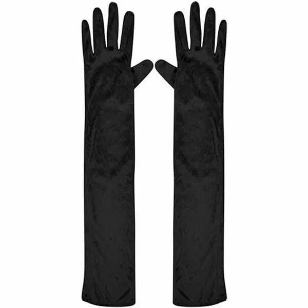 Black Long Gloves 42cm