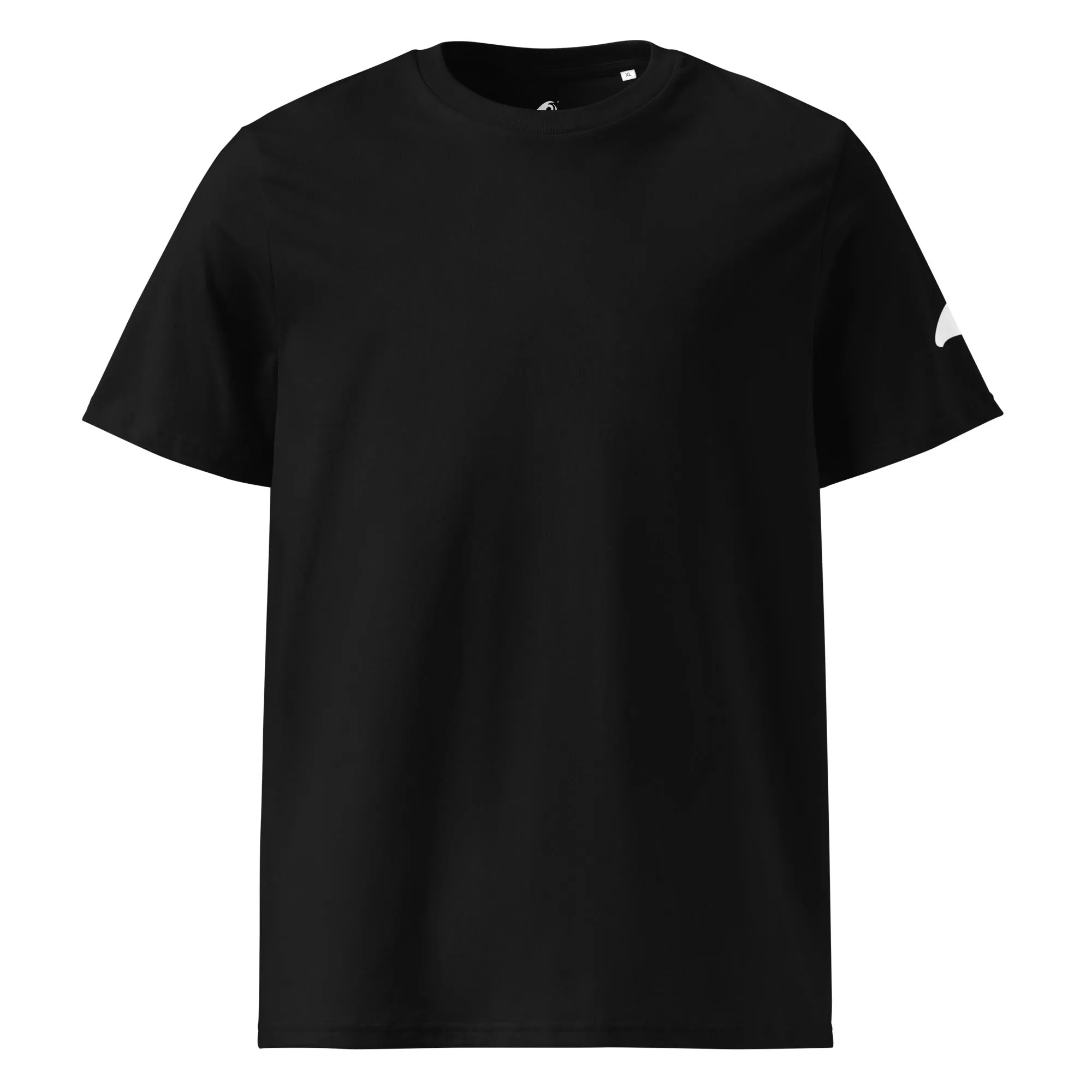 Black Organic Cotton T-Shirt with Extremely Stoked Epic Wave Logo