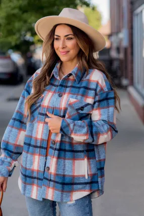 Blue Skies Plaid Shacket