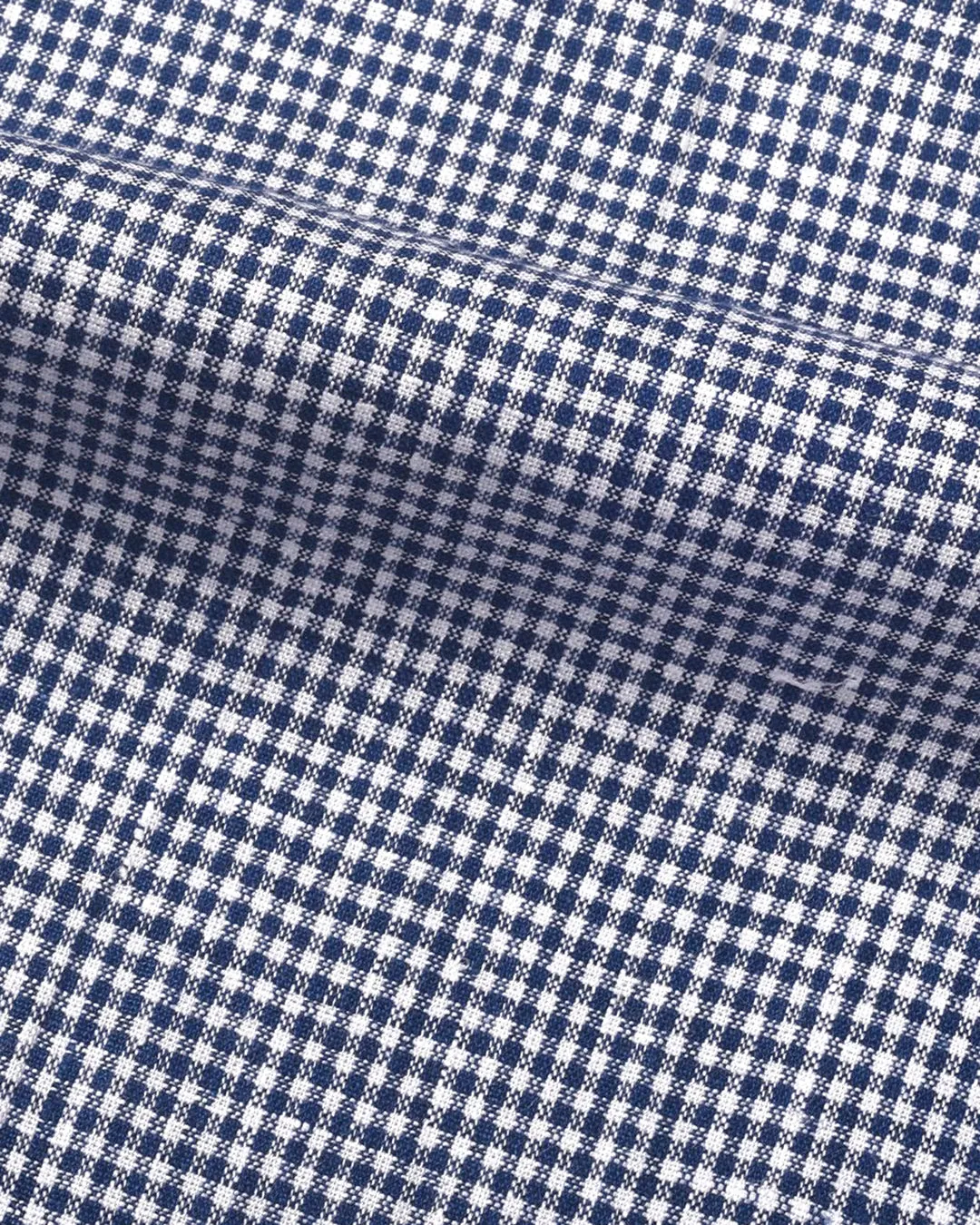 Blue White Gingham Linen Shirt