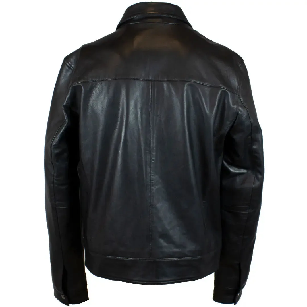 BOL Men's Quantum Classic Zip-up Leather Jacket