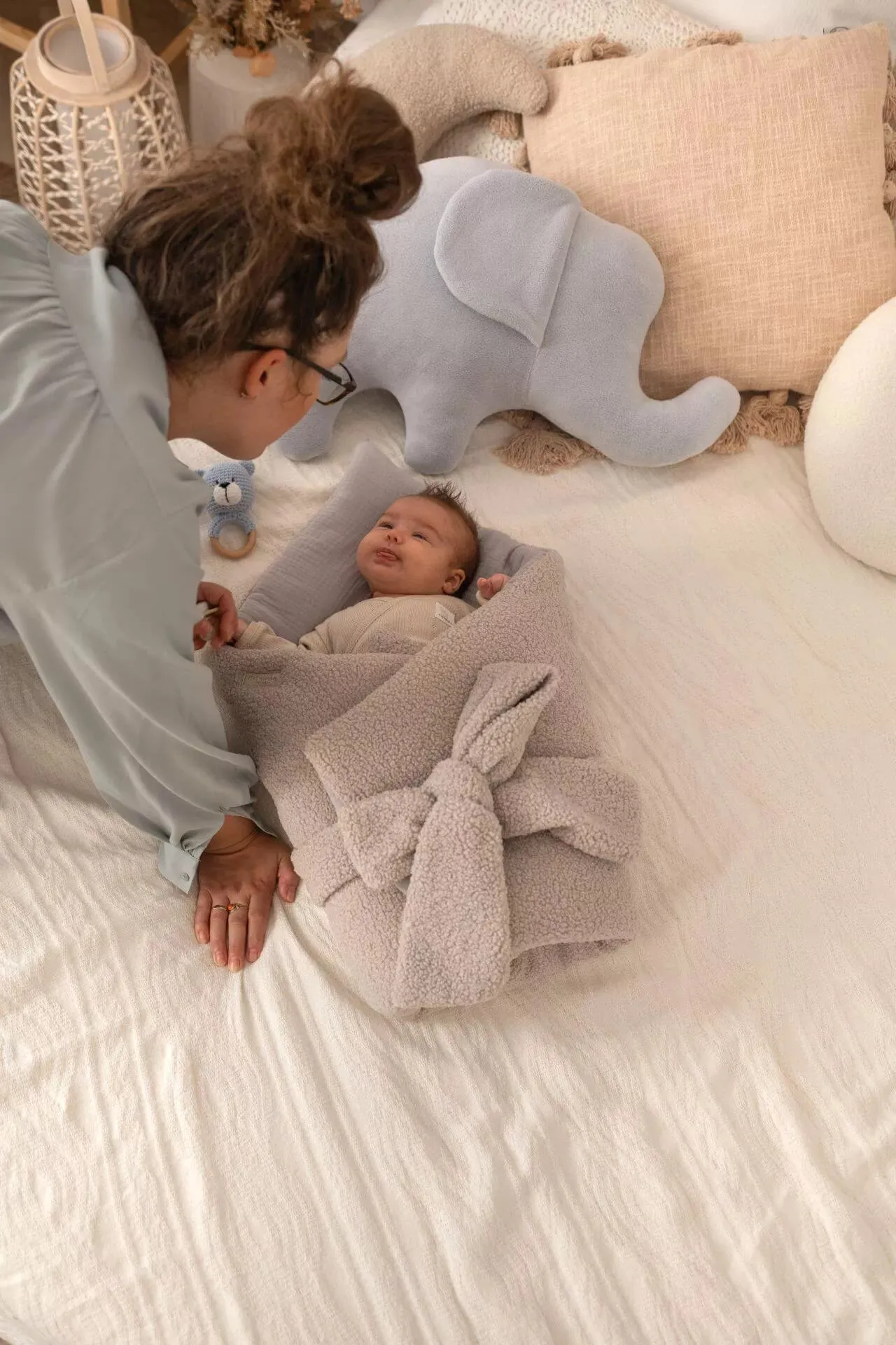 Bouclé Newborn Baby Swaddle Blanket (4 colours)