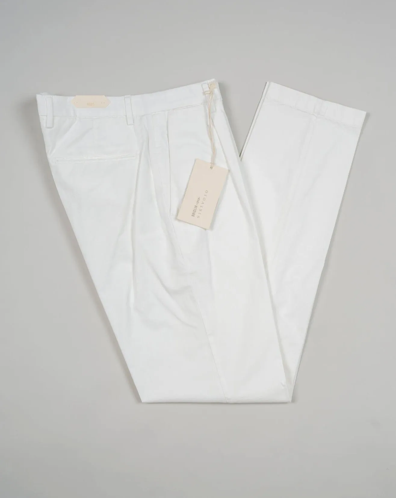 Briglia Garment Dyed Cotton Chinos / White