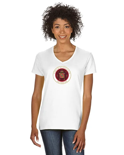 Cadillac LaSalle Club Ladies Short sleeve V-neck Gildan T-shirt