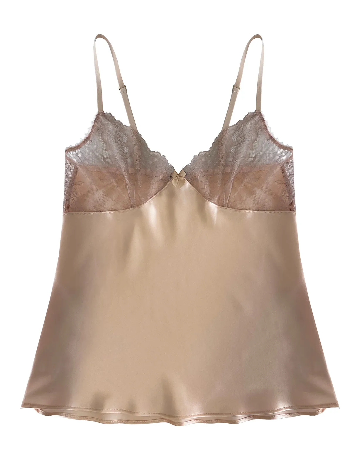 Carrie Peach Silk Camisole