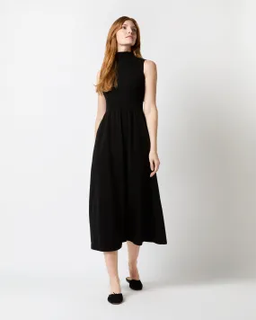 Charlotte Dress in Black Ice Cotton