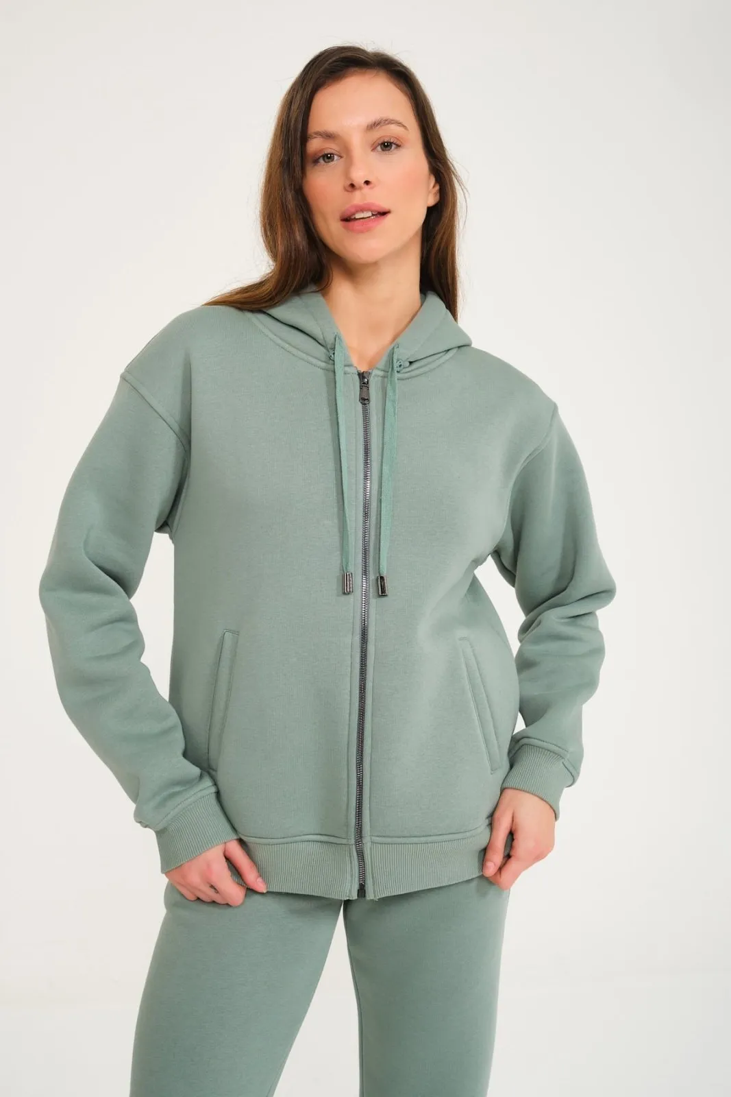 Chinchilla Fur-Lined Zipped Hoodie