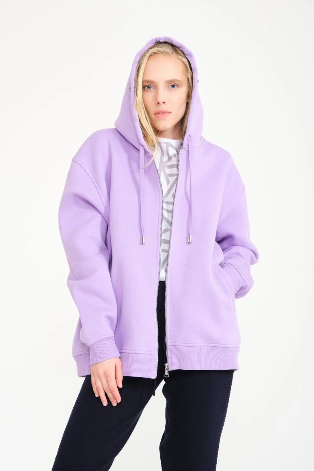 Chinchilla Fur-Lined Zipped Hoodie