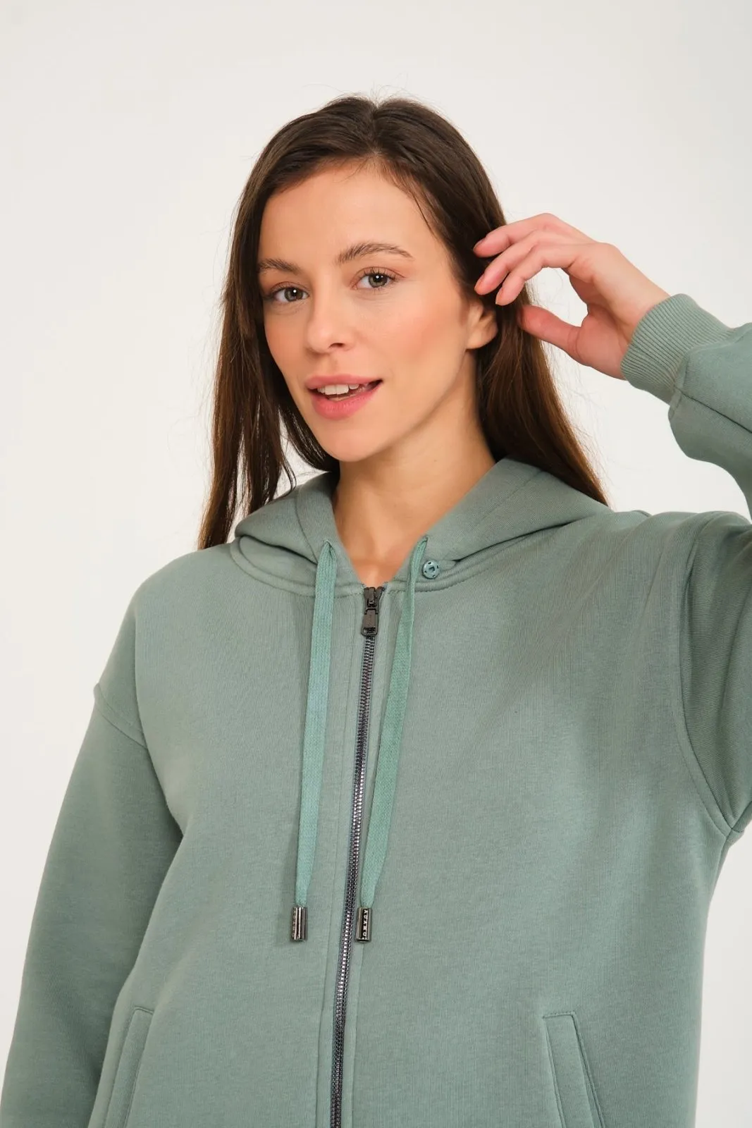 Chinchilla Fur-Lined Zipped Hoodie