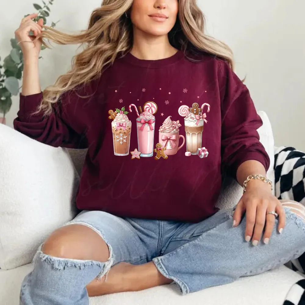 Christmas Coffee Pink Coquette Bow Shirt Bundle