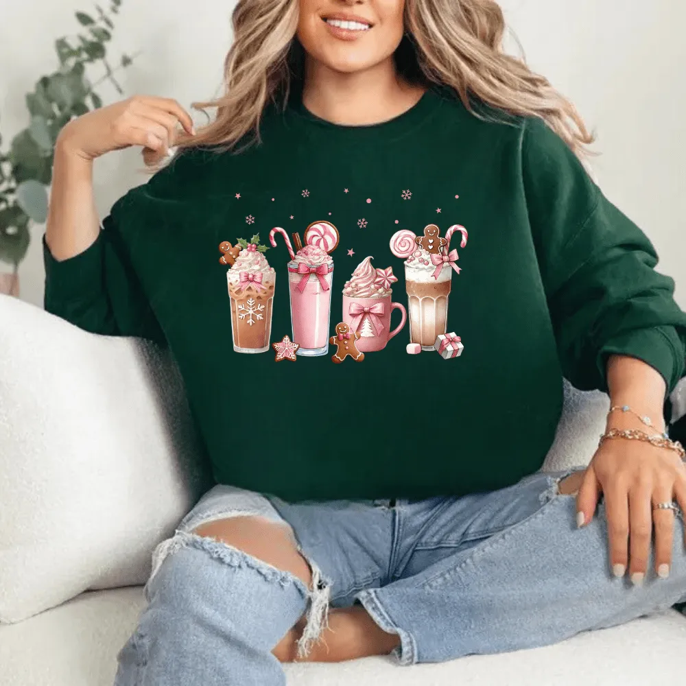 Christmas Coffee Pink Coquette Bow Shirt Bundle