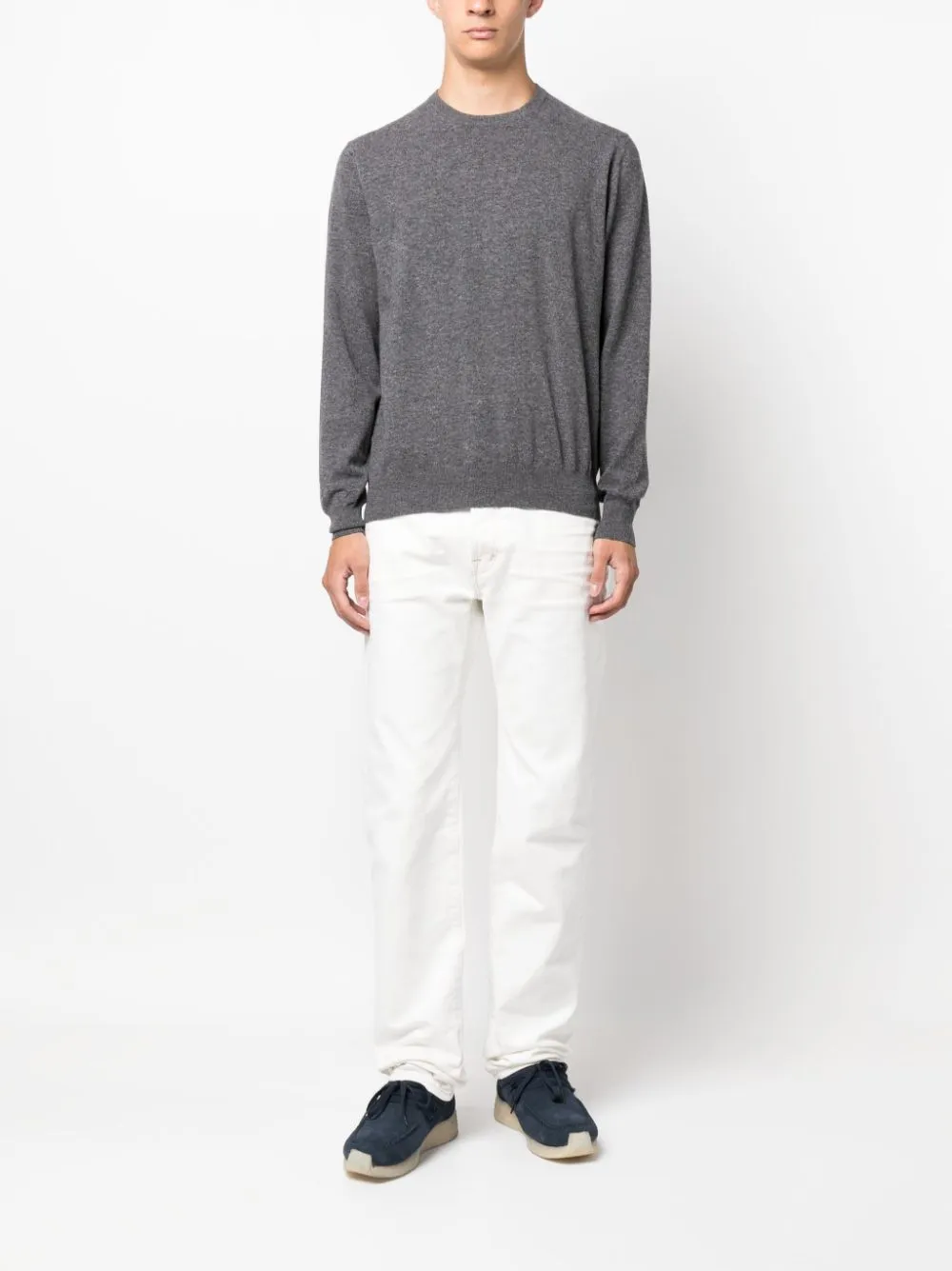 COLOMBO Men's 23FW Grey Sweater for Fall/Winter 2024