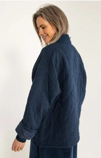 Danefae danekatrin quilt jacket dark navy