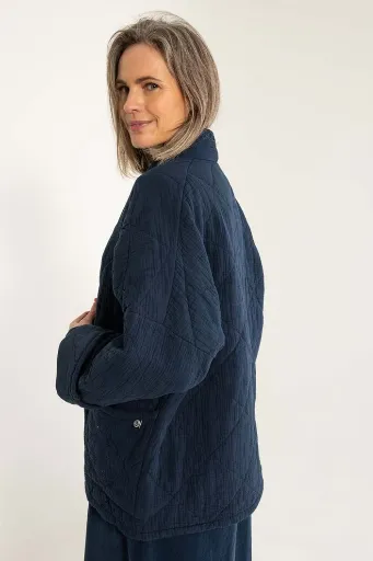 Danefae danekatrin quilt jacket dark navy