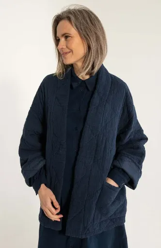 Danefae danekatrin quilt jacket dark navy