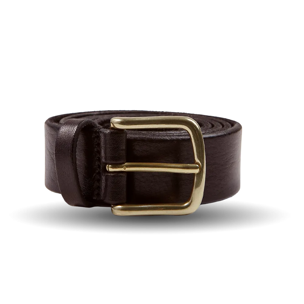 Dark Brown Saddle Leather 30mm Belt