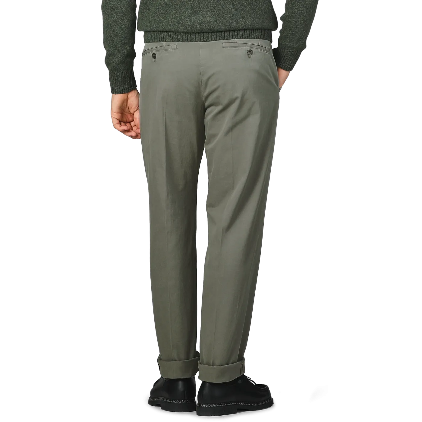 Dark Green Cotton Stretch Model 8 Chinos