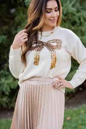 Dazzling Bow Knit Sweater