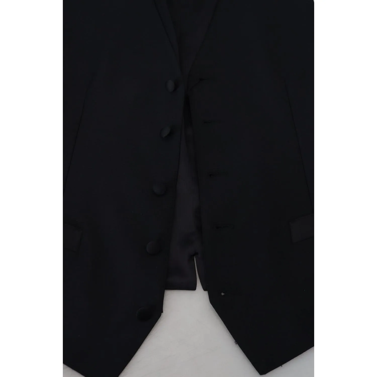 Dolce & Gabbana Elegant Black Single-Breasted Dress Vest