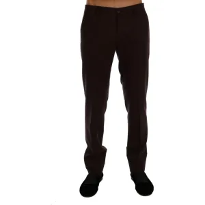 Dolce & Gabbana Elegant Slim Fit Formal Trousers in Purple