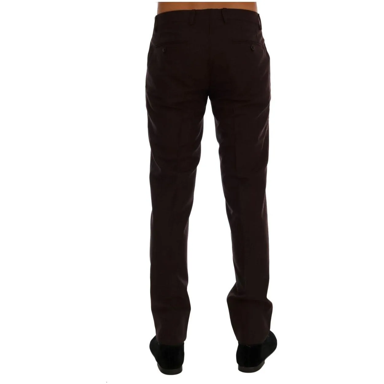 Dolce & Gabbana Elegant Slim Fit Formal Trousers in Purple