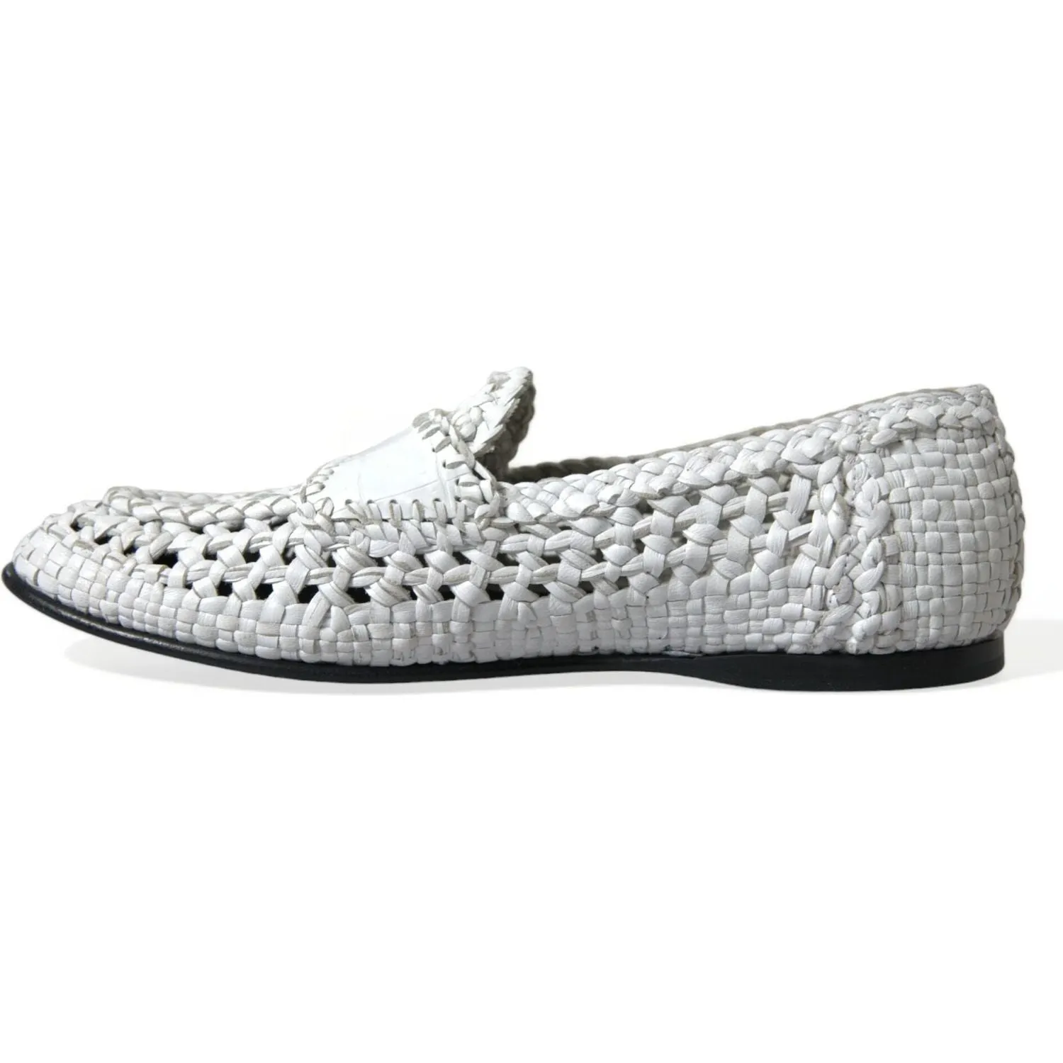 Dolce & Gabbana Elegant White Loafer Slip-Ons