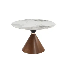 Elegant Round Dining Table with Sintered Stone Top