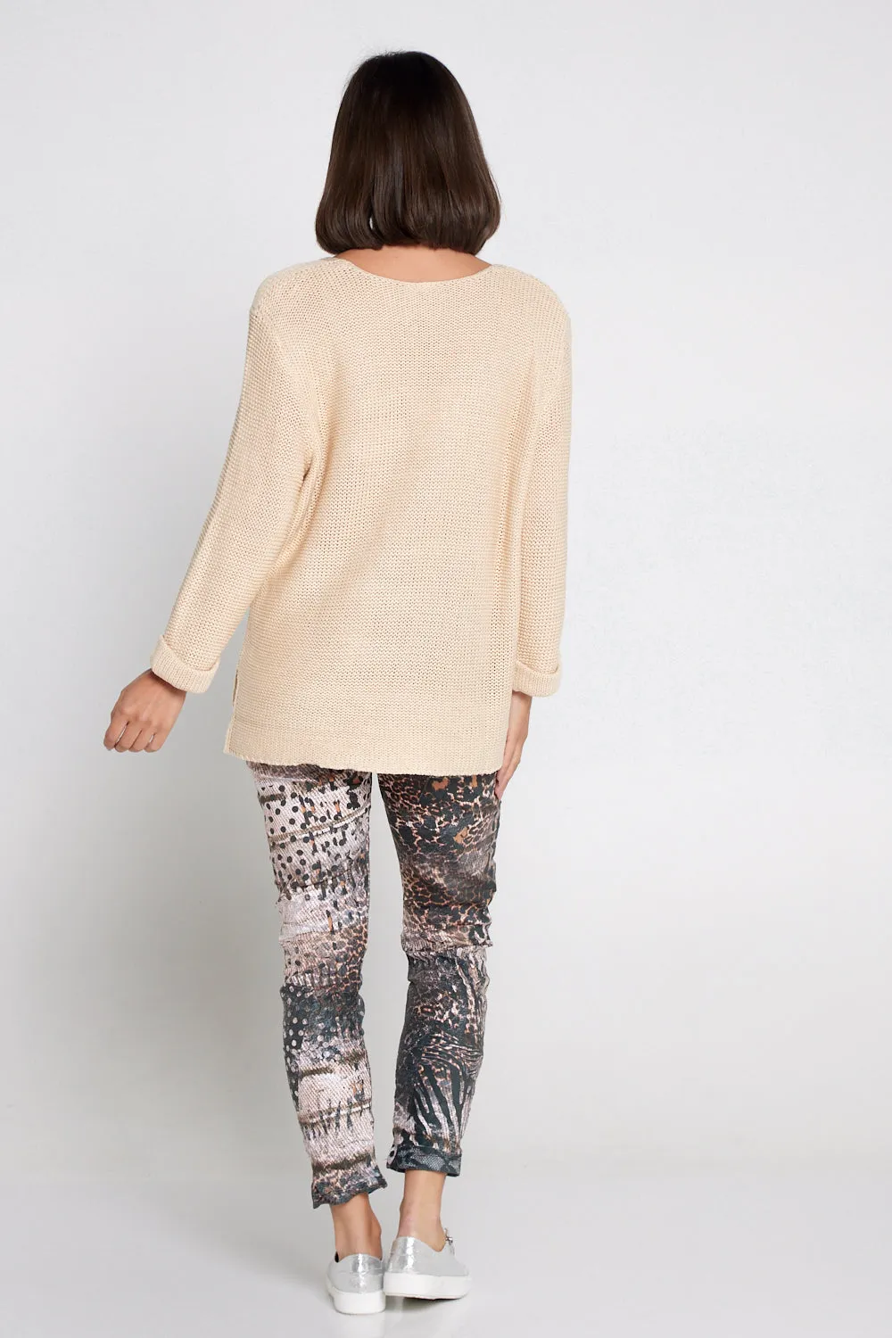 Emmy Cotton Knit Jumper - Sand