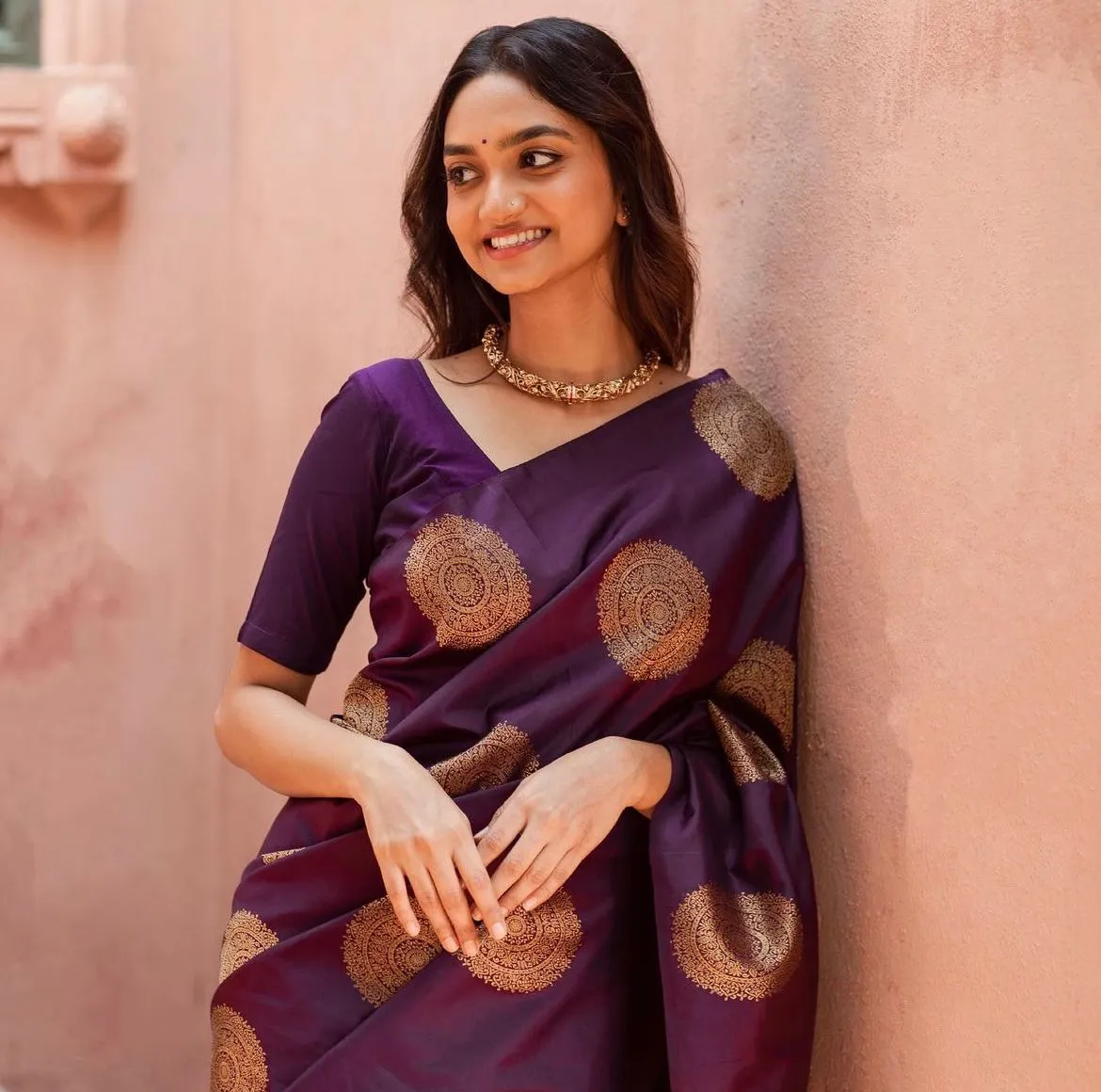 Fairytale Purple Soft Silk Saree With Cynosure Blouse Piece