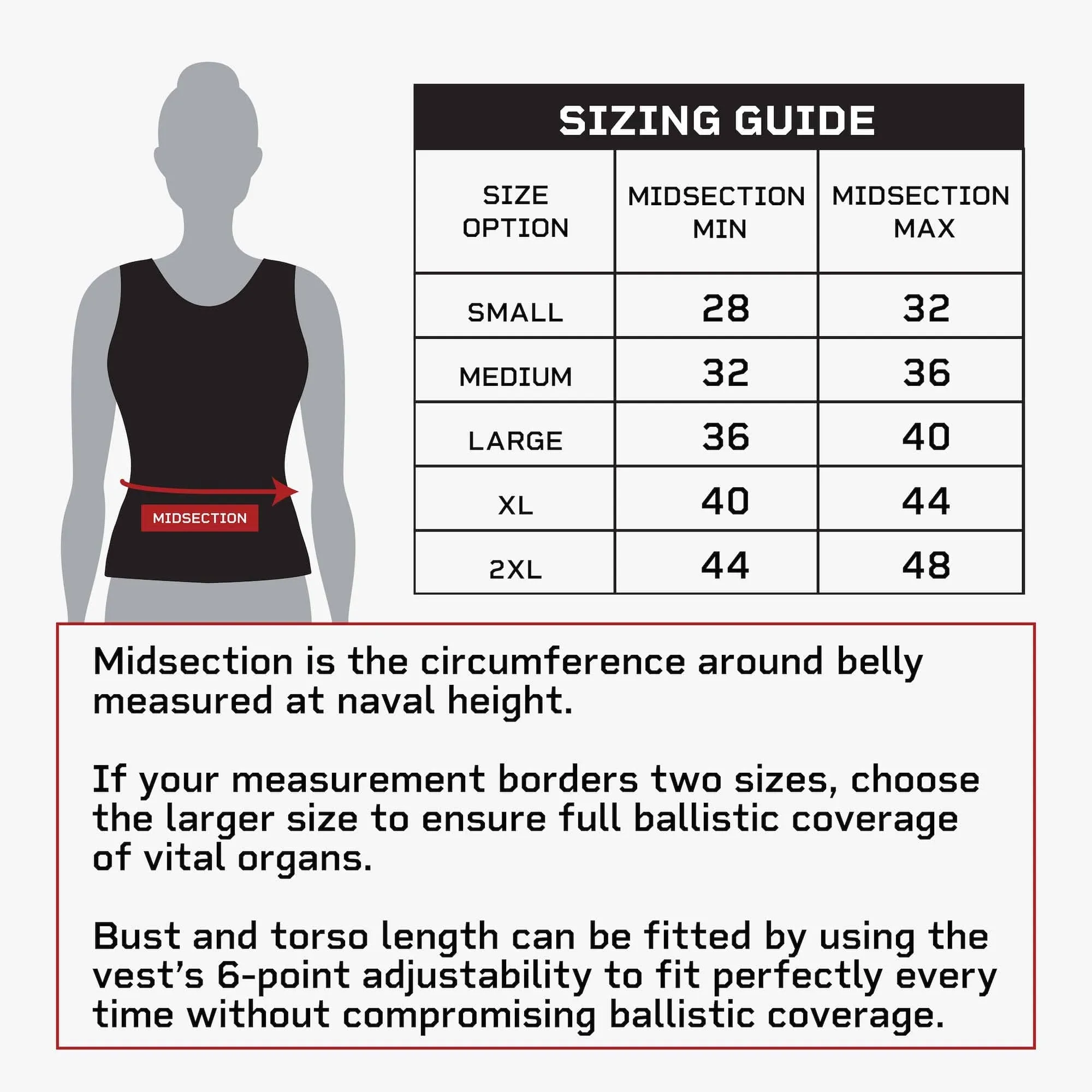 Female Concealable Armor Vest - Carrier Only