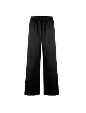 Fleur Du Jour Black Silk Trouser