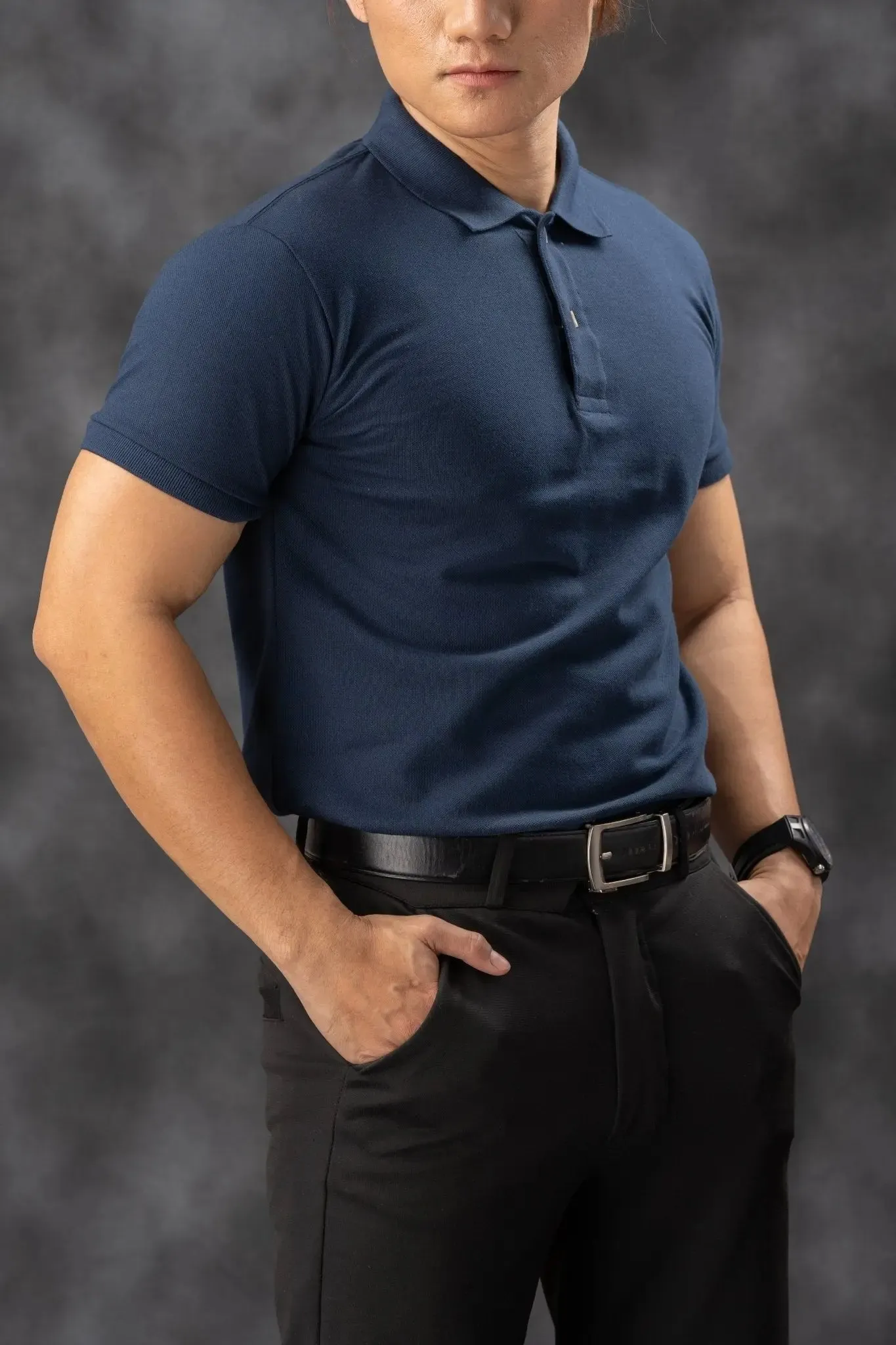 FLEXFIT Series Men's Polo - Navy Blue