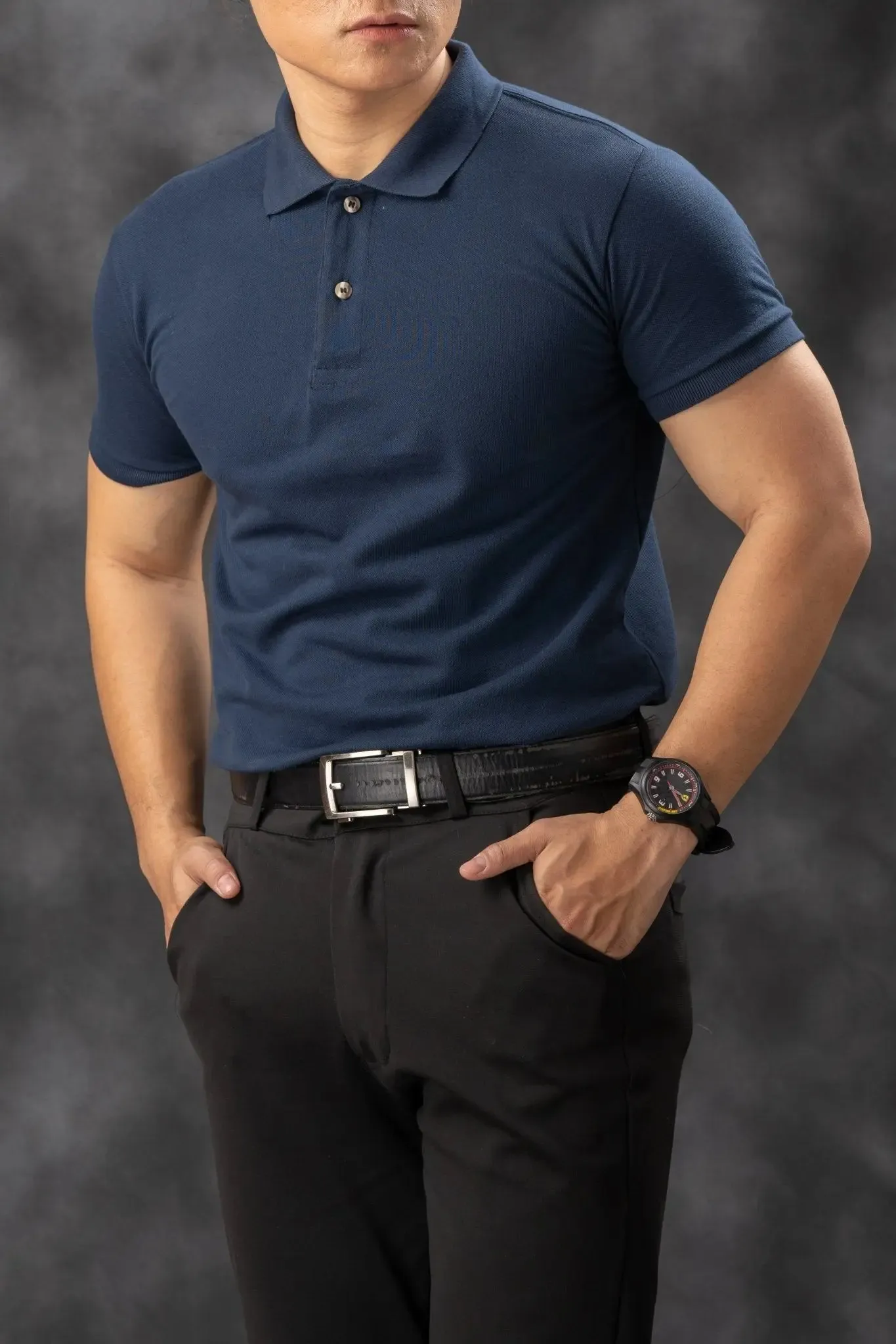 FLEXFIT Series Men's Polo - Navy Blue